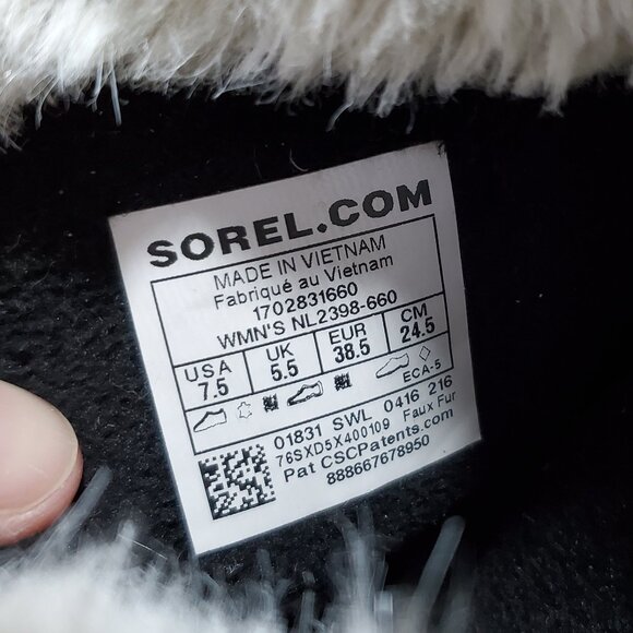 SOREL Tivoli 2 II Ribbed Knit Waterproof Snow Winter Boots Black Red Women's 7.5 - Picture 10 of 13